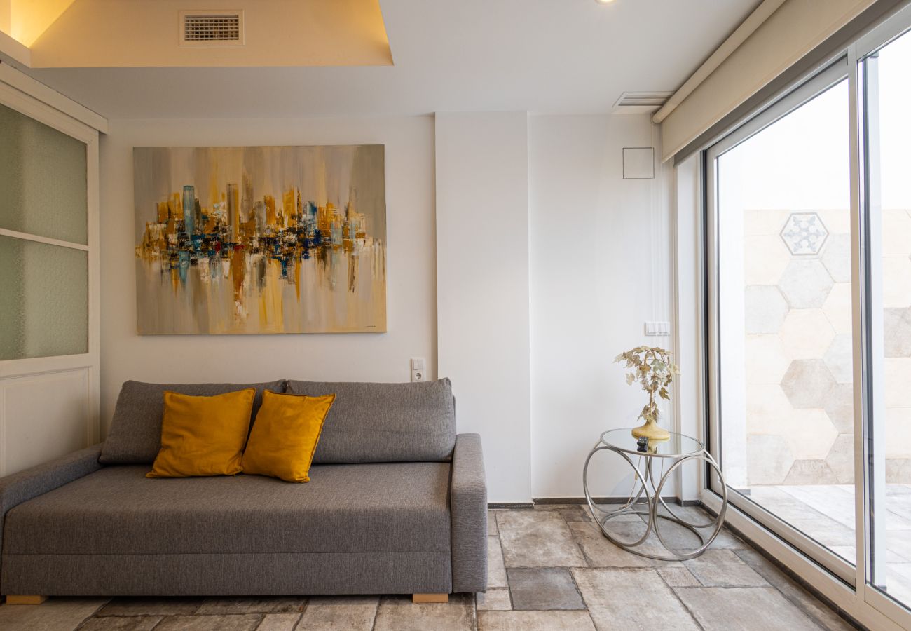 Apartamento en Valencia - CENTER MODERN 1BR 2Bth TERRACE WI-FI AC 