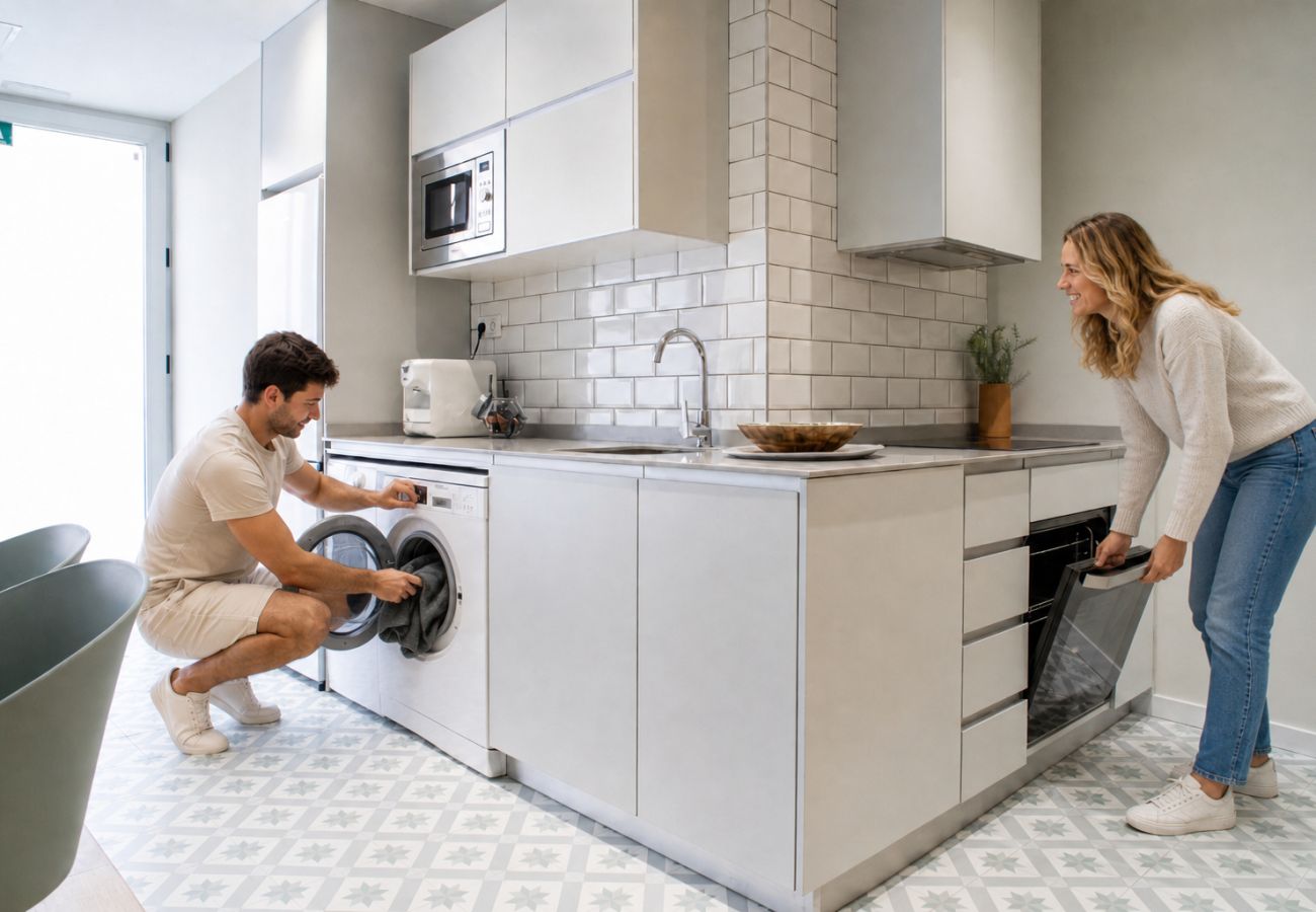 Apartamento en Valencia - Port Suite III | 6 Viajeros | AC & WiFi | 15 min Ciudad Artes