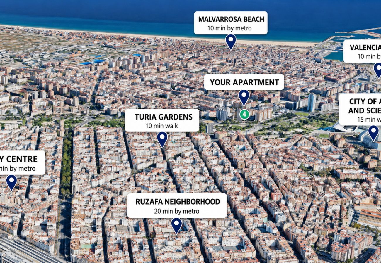 Apartamento en Valencia - Pirate Studio I | 2 Viajeros | 15 min Oceanografic