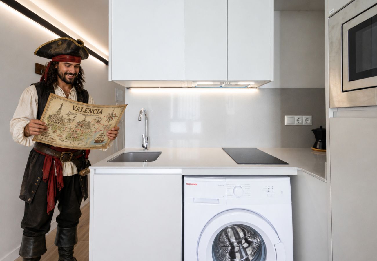 Apartamento en Valencia - Pirate Duplex V | 4 Viajeros | AC WiFi | 15 min Oceanografic