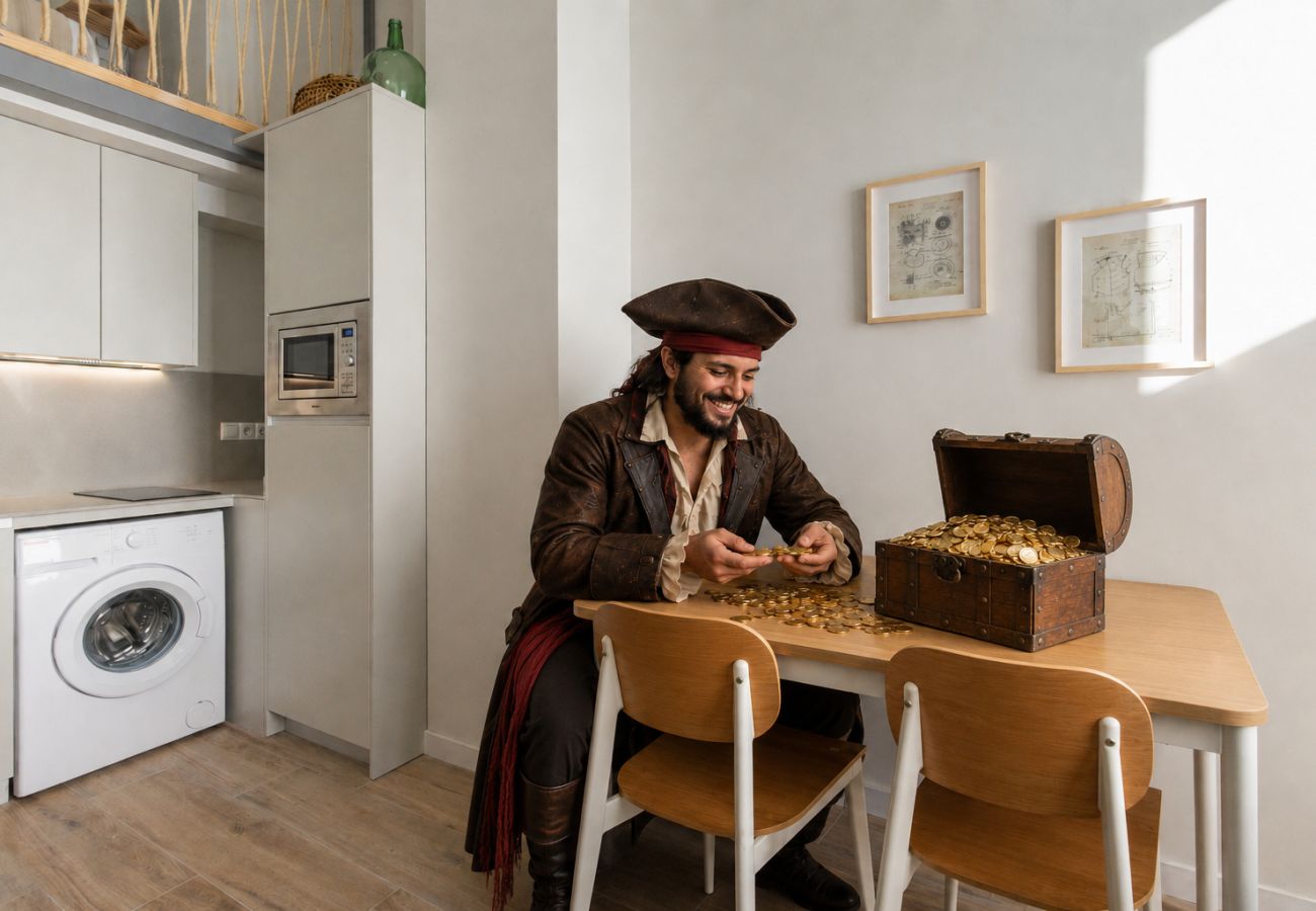 Apartamento en Valencia - Pirate Duplex V | 4 Viajeros | AC WiFi | 15 min Oceanografic