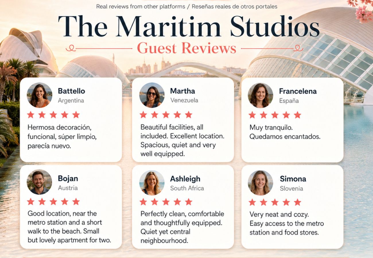 Apartamento en Valencia - The Maritime Studios | Cerca de la Playa y Puerto